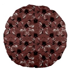 Hibiscus Flowers Collage Pattern Design Large 18  Premium Flano Round Cushions by dflcprintsclothing