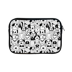 Seamless Pattern With Black White Doodle Dogs Apple Ipad Mini Zipper Cases by Vaneshart