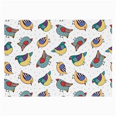 Seamless Pattern With Hand Drawn Bird Black Large Glasses Cloth by Vaneshart