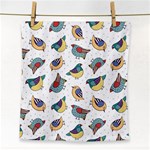 Seamless Pattern With Hand Drawn Bird Black Face Towel Front