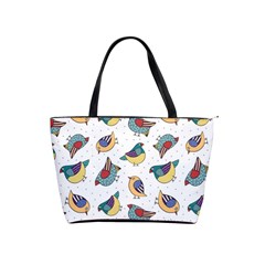 Seamless Pattern With Hand Drawn Bird Black Classic Shoulder Handbag by Vaneshart