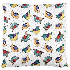 Seamless Pattern With Hand Drawn Bird Black Standard Flano Cushion Case (two Sides) by Vaneshart