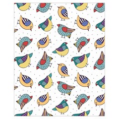 Seamless Pattern With Hand Drawn Bird Black Drawstring Bag (small) by Vaneshart