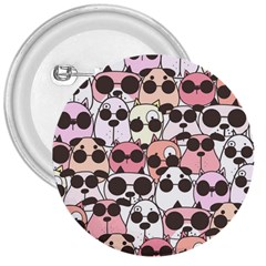 Cute Dog Seamless Pattern Background 3  Buttons by Vaneshart