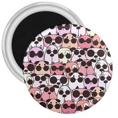 Cute Dog Seamless Pattern Background 3  Magnets by Vaneshart