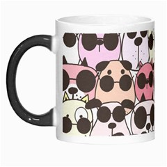 Cute Dog Seamless Pattern Background Morph Mugs by Vaneshart