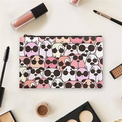 Cute Dog Seamless Pattern Background Cosmetic Bag (medium) by Vaneshart