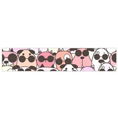 Cute Dog Seamless Pattern Background Small Flano Scarf by Vaneshart