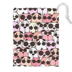 Cute Dog Seamless Pattern Background Drawstring Pouch (5xl) by Vaneshart