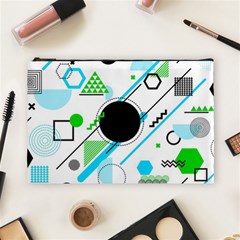 Geometric Shapes Background Cosmetic Bag (large) by Vaneshart