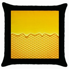 Sweet Honey Drips With Honeycomb Throw Pillow Case (black) by Vaneshart