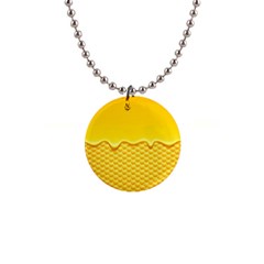 Sweet Honey Drips With Honeycomb 1  Button Necklace by Vaneshart