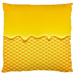 Sweet Honey Drips With Honeycomb Large Cushion Case (two Sides) by Vaneshart