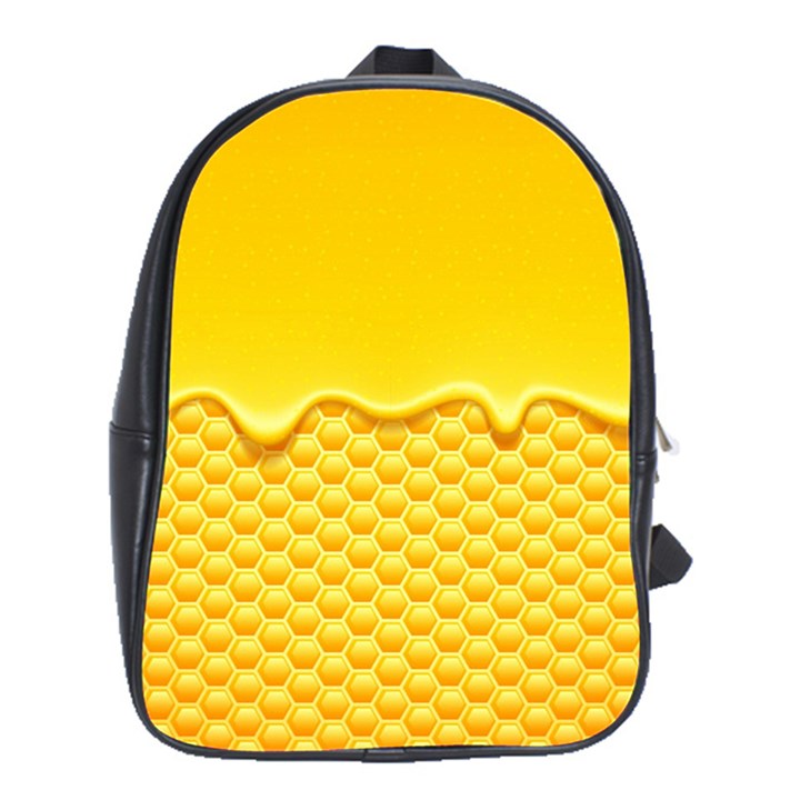 Sweet Honey Drips With Honeycomb School Bag (XL)