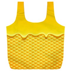 Sweet Honey Drips With Honeycomb Full Print Recycle Bag (xxxl) by Vaneshart