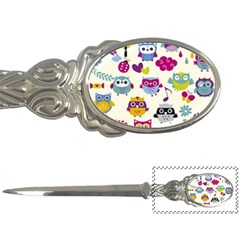 Funny Colorful Owls Letter Opener by Vaneshart