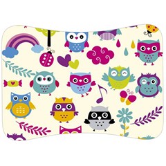 Funny Colorful Owls Velour Seat Head Rest Cushion by Vaneshart