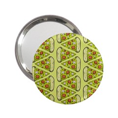 Pizza Fast Food Pattern Seamles Design Background 2 25  Handbag Mirrors by Vaneshart