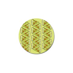 Pizza Fast Food Pattern Seamles Design Background Golf Ball Marker by Vaneshart