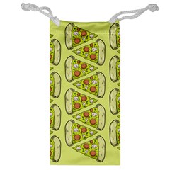 Pizza Fast Food Pattern Seamles Design Background Jewelry Bag by Vaneshart