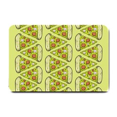 Pizza Fast Food Pattern Seamles Design Background Small Doormat  by Vaneshart