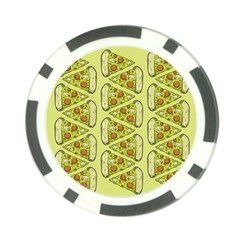 Pizza Fast Food Pattern Seamles Design Background Poker Chip Card Guard by Vaneshart