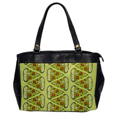 Pizza Fast Food Pattern Seamles Design Background Oversize Office Handbag by Vaneshart