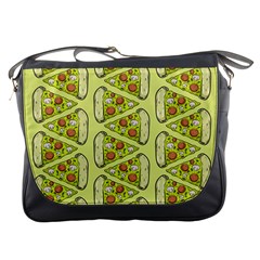 Pizza Fast Food Pattern Seamles Design Background Messenger Bag by Vaneshart