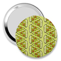 Pizza Fast Food Pattern Seamles Design Background 3  Handbag Mirrors by Vaneshart