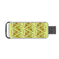 Pizza Fast Food Pattern Seamles Design Background Portable Usb Flash (one Side) by Vaneshart