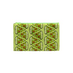 Pizza Fast Food Pattern Seamles Design Background Cosmetic Bag (xs) by Vaneshart