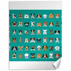 Different Type Vector Cartoon Dog Faces Canvas 18  X 24  by Vaneshart