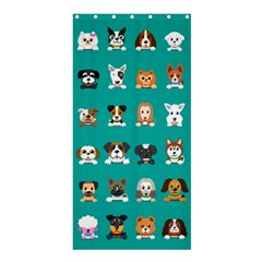 Different Type Vector Cartoon Dog Faces Shower Curtain 36  X 72  (stall)  by Vaneshart