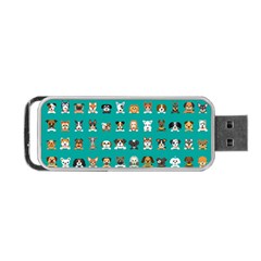 Different Type Vector Cartoon Dog Faces Portable Usb Flash (one Side) by Vaneshart