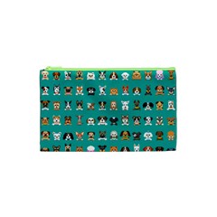 Different Type Vector Cartoon Dog Faces Cosmetic Bag (xs) by Vaneshart