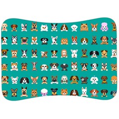 Different Type Vector Cartoon Dog Faces Velour Seat Head Rest Cushion by Vaneshart