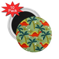 Cute Colorful Dinosaur Seamless Pattern 2 25  Magnets (10 Pack)  by Vaneshart