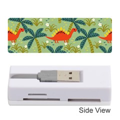 Cute Colorful Dinosaur Seamless Pattern Memory Card Reader (stick) by Vaneshart