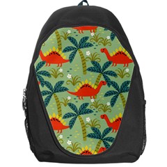 Cute Colorful Dinosaur Seamless Pattern Backpack Bag by Vaneshart