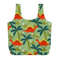 Cute Colorful Dinosaur Seamless Pattern Full Print Recycle Bag (l) by Vaneshart