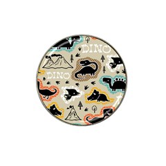 Seamless Pattern With Dinosaurs Silhouette Hat Clip Ball Marker (4 Pack) by Vaneshart