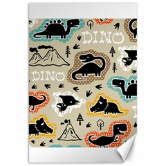 Seamless Pattern With Dinosaurs Silhouette Canvas 20  X 30 