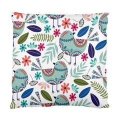 Floral Pattern With Birds Flowers Leaves Dark Background Standard Cushion Case (two Sides) by Vaneshart