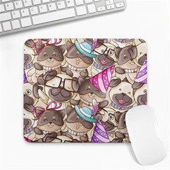 Hand Drawn Animal Pattern Dog Illustration Large Mousepads by Vaneshart