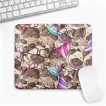 Hand Drawn Animal Pattern Dog Illustration Large Mousepads Front