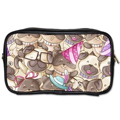 Hand Drawn Animal Pattern Dog Illustration Toiletries Bag (two Sides) by Vaneshart