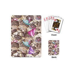 Hand Drawn Animal Pattern Dog Illustration Playing Cards Single Design (mini) by Vaneshart