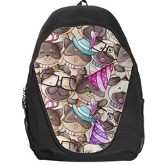 Hand Drawn Animal Pattern Dog Illustration Backpack Bag by Vaneshart