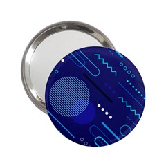 Classic Blue Background Abstract Style 2 25  Handbag Mirrors by Vaneshart