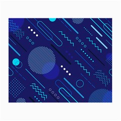 Classic Blue Background Abstract Style Small Glasses Cloth by Vaneshart